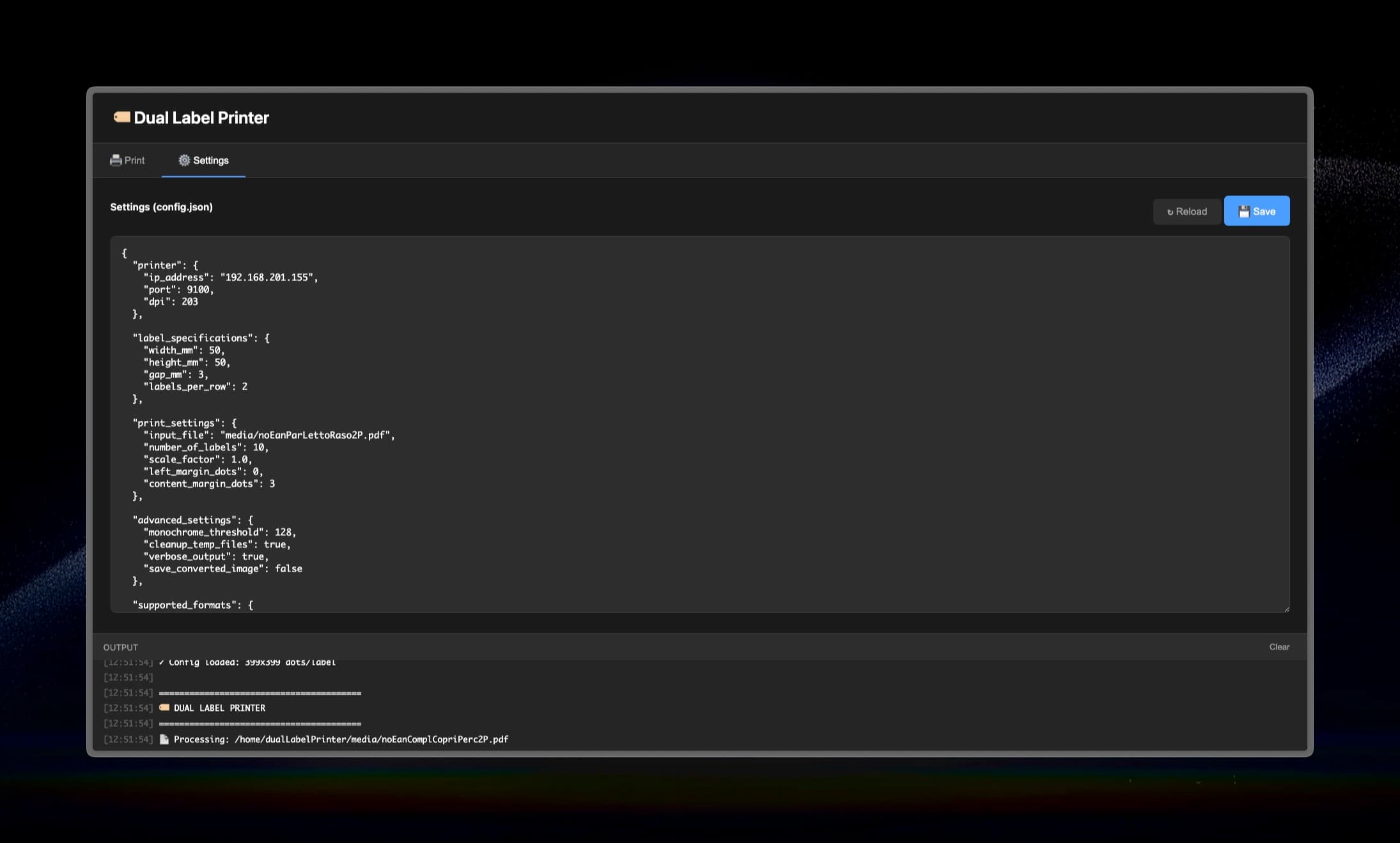 Dual Label Printer — ZPL Automation Tool 5